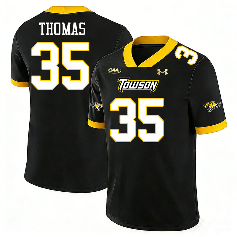 Towson Tigers #35 Alfred Thomas College Football Jerseys,Uniforms-Black
